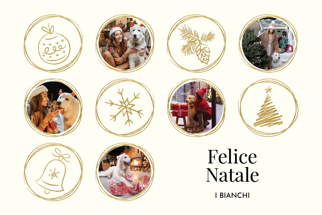 Biglietti — Palline di Natale - sfondo beige