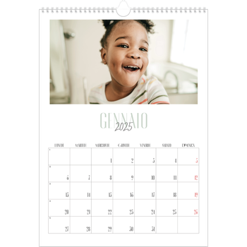 Calendario personalizzato A3 — Tipografia mista