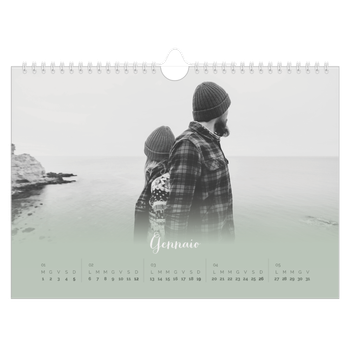 Calendario Fotografico A4 Orizzontale — Verde nebbioso