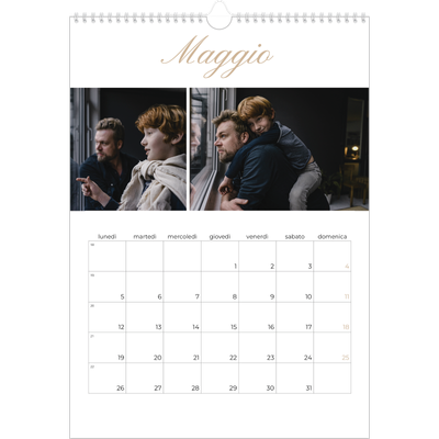 Calendario A3 verticale — Scatole con strisce fotografiche [copertina]