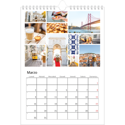 Calendario personalizzato A4 — Struttura [Marzo]