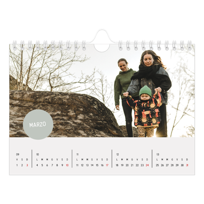 Calendario fotografico A5 — Adesivo fotografico [Marzo]