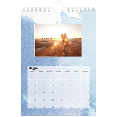 Calendario fotografico A5 — Sfondi ad acquerello [copertina]