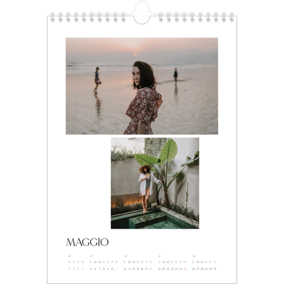 Calendario personalizzato A4 — Tramonti e surf [copertina]