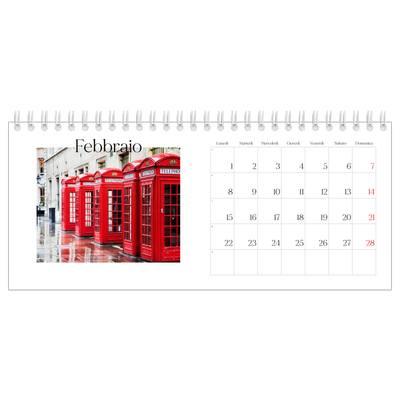 Calendari da tavolo — Il mio diario di viaggio [Febbraio]