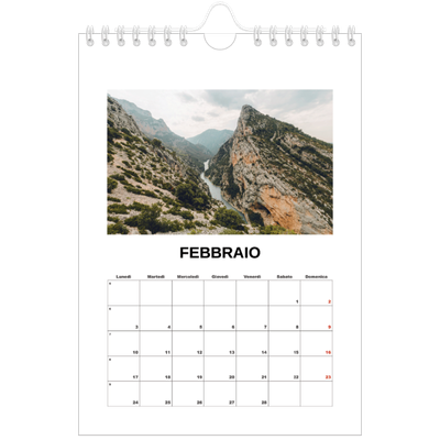 Calendario fotografico A5 — Foto semplice [Febbraio]