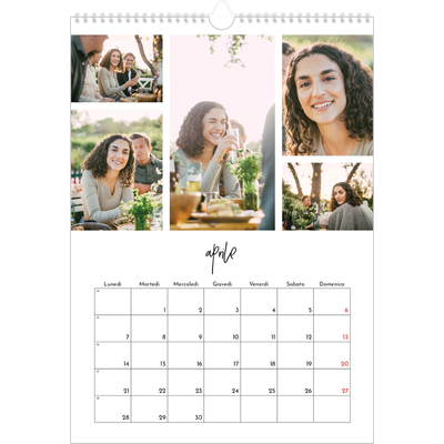 Calendario A3 verticale — Disposizioni fotografiche [Aprile]