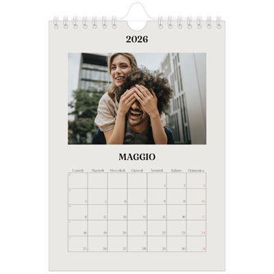 Calendario fotografico A5 — Avorio semplice [copertina]