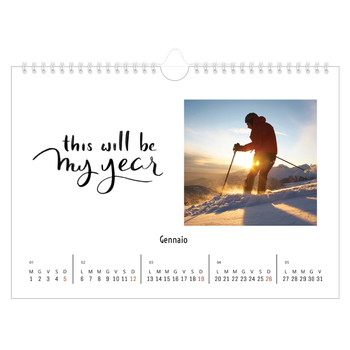 Calendario Fotografico A4 Orizzontale — Citazioni