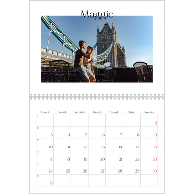 Calendario A4 Doppio — Il mio diario di viaggio [Maggio]