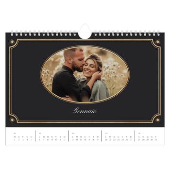 Calendario Fotografico A4 Orizzontale — Classico vintage