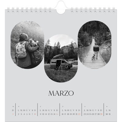 Calendari quadrati — La strada aperta [Marzo]