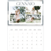 Calendario A4 Doppio — Effetto pennello [Gennaio]