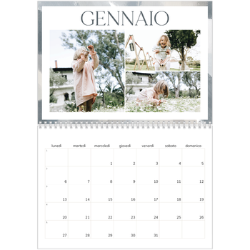 Calendario A4 Doppio — Effetto pennello