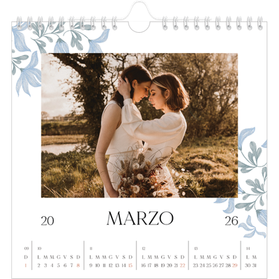 Calendari quadrati — Floreale elegante [Marzo]