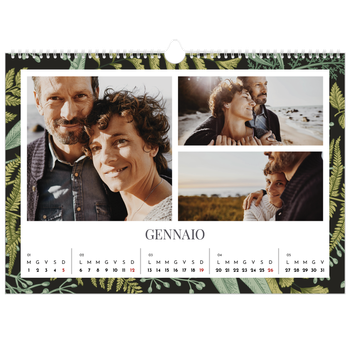 Calendario Fotografico A3 Orizzontale — Carta da parati floreale