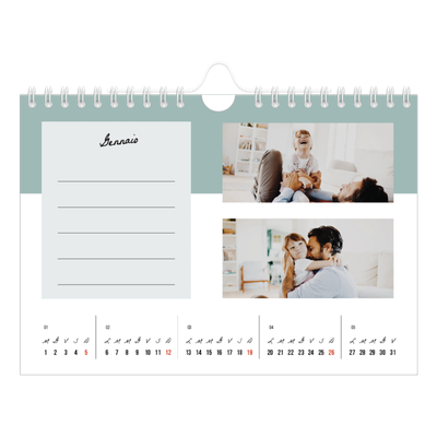 Calendario fotografico A5 — Calendario delle cose da fare [Gennaio]