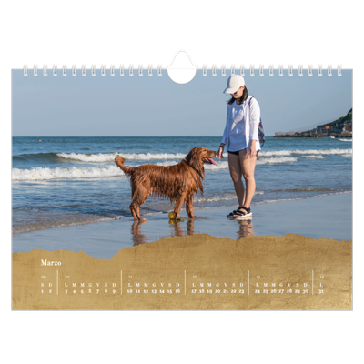 Calendario fotografico A4 — Classic Gold [Marzo]