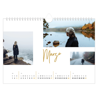 Calendario fotografico A4 — Ghirlanda d'oro [Marzo]