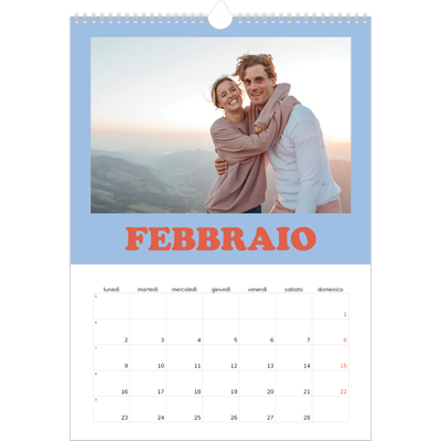 Calendario A3 verticale — Cornici retrò [Febbraio]