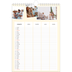 Calendario famiglia A4 verticale — Calendario moderno - Famiglia di 4 [Marzo]