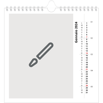 Calendari quadrati — Disegna il tuo prodotto [Gennaio]