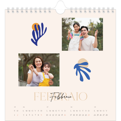 Calendari quadrati — Corallo [Febbraio]