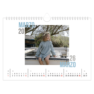 Calendario fotografico A4 — Tipo di coppia [Marzo]