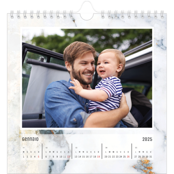Calendario Fotografico Quadrato — Sfondi marmo