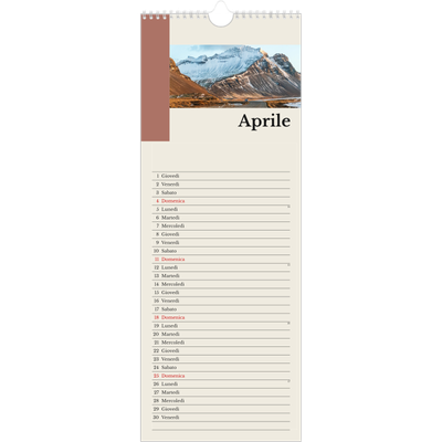 Calendario da cucina  — Vedute del mondo [Aprile]