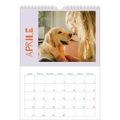 Calendario personalizzato A4 — Divertente colorato [Aprile]