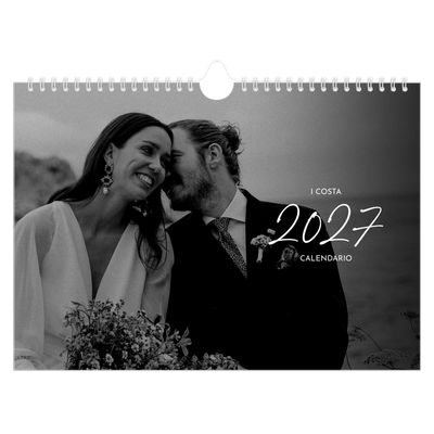 Calendario fotografico A4 — Scrittura elegante [copertina]