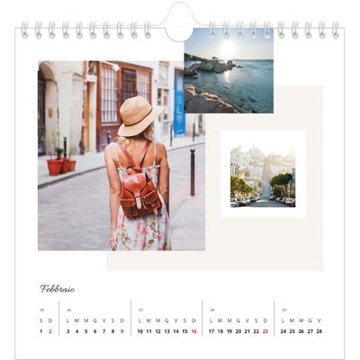 Calendari quadrati — Toni spenti [Febbraio]