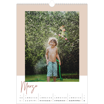 Calendario A3 verticale — Cornici terrose [Marzo]