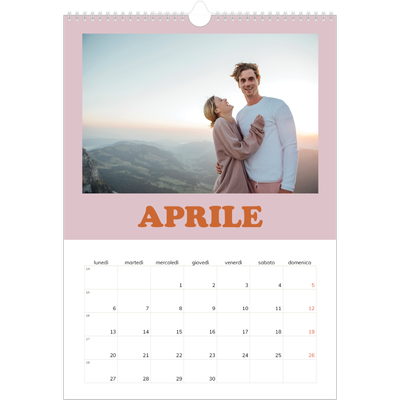 Calendario A3 verticale — Cornici retrò [Aprile]