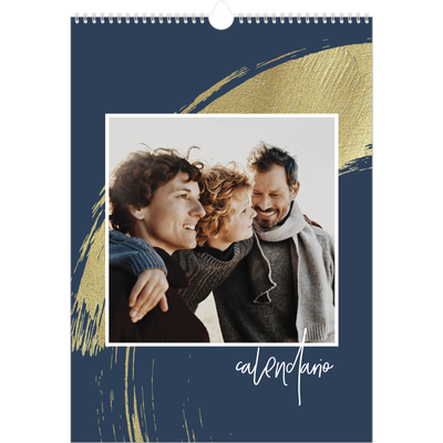 Calendario A3 verticale — Sfondi spazzolati d'oro [copertina]