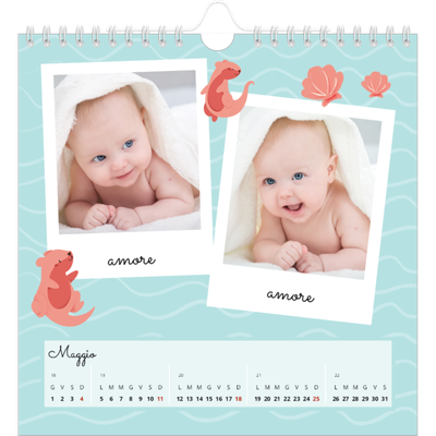 Calendari quadrati — Animali carini [copertina]