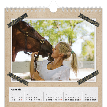 Calendario Fotografico Quadrato — Nastro adesivo artigianale
