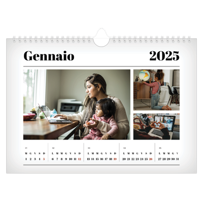Calendario fotografico A4 — Fresco di stampa [Gennaio]
