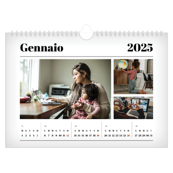 Calendario Fotografico A4 Orizzontale — Fresco di stampa
