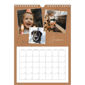 Calendario personalizzato A4 — Con i piedi per terra