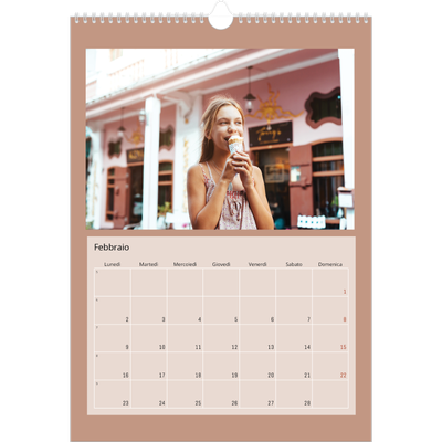 Calendario A3 verticale — Colori della terra [Febbraio]