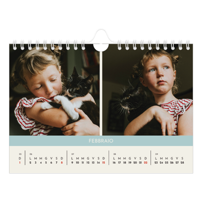 Calendario fotografico A5 — Capitoli pastello [Febbraio]