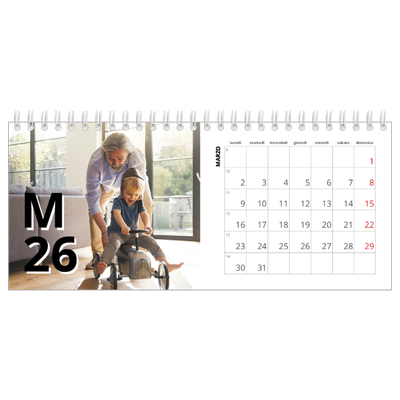 Calendari da tavolo — Stile lettera [Marzo]