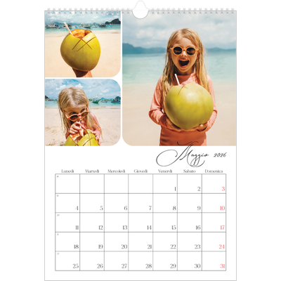 Calendario A3 verticale — Istantanee e scrittura [copertina]