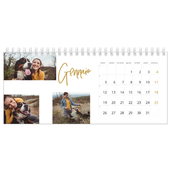 Calendario Fotografico da Tavolo — Ghirlanda d'oro