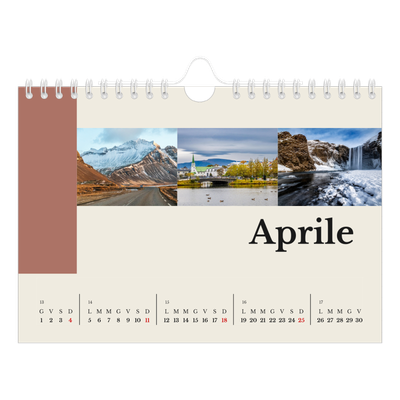 Calendario fotografico A5 — Vedute del mondo [Aprile]