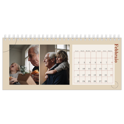 Calendari da tavolo — Testo asimmetrico [Febbraio]