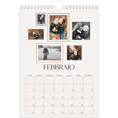Calendario personalizzato A4 — Galleria fotografica a parete [Febbraio]
