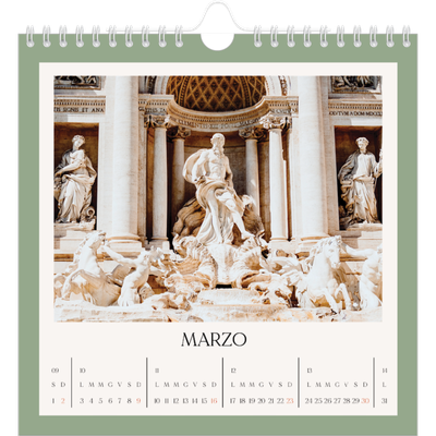 Calendari quadrati — Colori classici [Marzo]